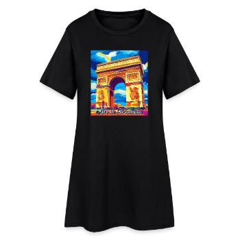 Paris Dreams sur votre chemise ! - Robe T-shirt Femme - noir - Devant