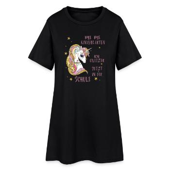 Bye Bye École maternelle - Robe T-shirt Femme - noir - Devant
