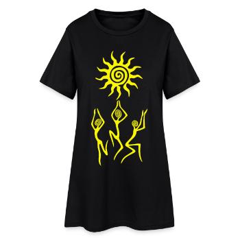 La danse du soleil jaune - Robe T-shirt Femme - noir - Devant
