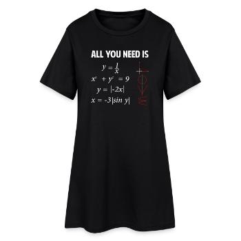 Tout ce dont vous avez besoin, c’est d’amour - Robe T-shirt Femme - noir - Devant