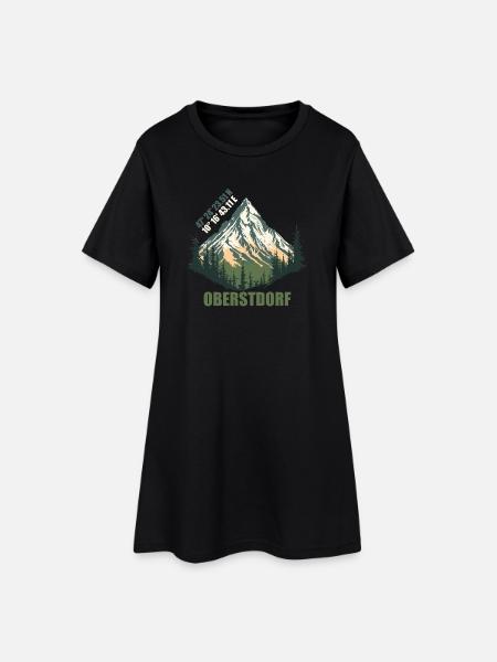 Oberstdorf - Frauen T-Shirt-Kleid - Schwarz