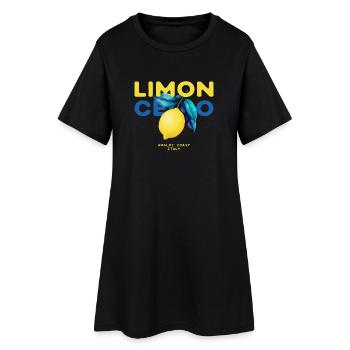 Limoncello Citrons Amalfi Italie Été - Robe T-shirt Femme - noir - Devant