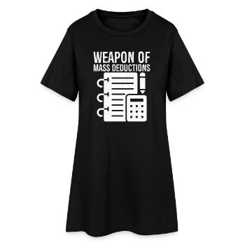 Arme de masse déduction calculatrice - Robe T-shirt Femme - noir - Devant