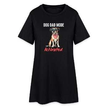 Mode Papa Chien activé - Robe T-shirt Femme - noir - Devant