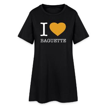 J’ADORE LA BAGUETTE - Robe T-shirt Femme - noir - Devant