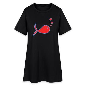 POISSON D'AVRIL. POISSON. SARDINE. ANNIVERSAIRE - Robe T-shirt Femme - noir - Devant