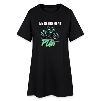 Mon plan de retraite moto - Robe T-shirt Femme - noir - Devant
