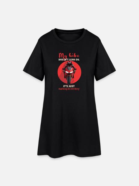 My Bike Territory Humor - Women’s T-Shirt Dress - black