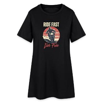 Ride Fast Live Free Moto Graphic - Robe T-shirt Femme - noir - Devant