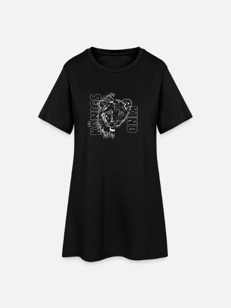 Lion + Enfant Lion « KÖNIGSKIND » - Robe T-shirt Femme - noir