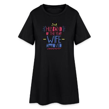 Épouse du mari de l’année approuvée - Robe T-shirt Femme - noir - Devant