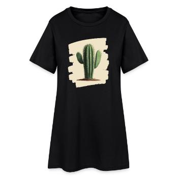 Cactus - Robe T-shirt Femme - noir - Devant