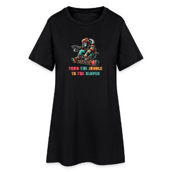 Gorilla Snowboard – Design - Robe T-shirt Femme - noir - Devant