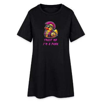 Trust me, I'm a punk / duck - Women’s T-Shirt Dress - black - Front
