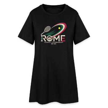 Tournoi de tennis de Rome 2025 Italie - Robe T-shirt Femme - noir - Devant