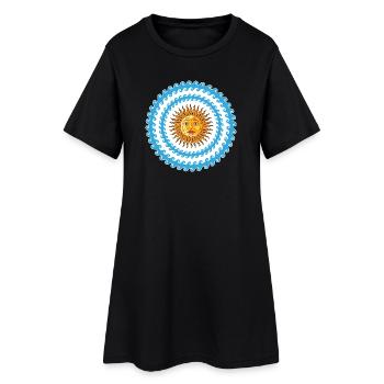 Soleil, mer et couleurs de la mer Méditerranée - Robe T-shirt Femme - noir - Devant
