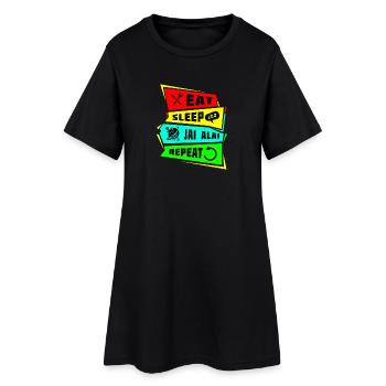 Manger dormir Jai Alai Répéter - Robe T-shirt Femme - noir - Devant