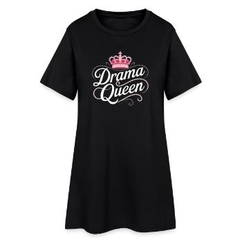 Drama Queen Queen Princess Self Worth Women - Women’s T-Shirt Dress - black - Front