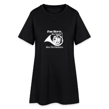 Das Horn Die Seele Des Orchesters Waldhorn - Frauen T-Shirt-Kleid - Schwarz - Vorne