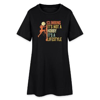 L’escalade - ce n’est pas un passe-temps. C’est un style de vie - Robe T-shirt Femme - noir - Devant
