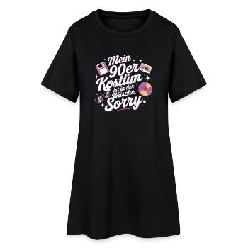 Mein 90er Jahre Kostüm In Der Wäsche Motto Party - Frauen T-Shirt-Kleid - Schwarz - Vorne