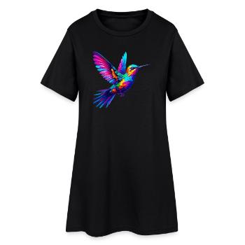 Colibri - Robe T-shirt Femme - noir - Devant