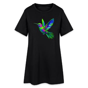 Colibri - Robe T-shirt Femme - noir - Devant
