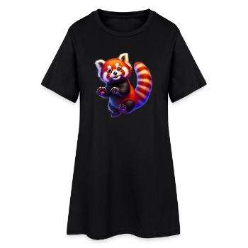 Red panda - Women’s T-Shirt Dress - black - Front