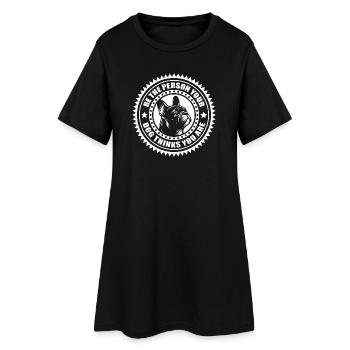 Bouledogue français - Soyez la personne que votre chien... - Robe T-shirt Femme - noir - Devant