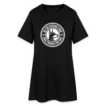 Dobermann - Soyez la personne que votre chien pense que vous êtes - Robe T-shirt Femme - noir - Devant