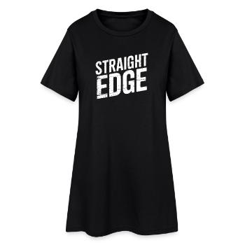 Lettrage à bord droit pour une durée de vie de coupe-bordure droit - Robe T-shirt Femme - noir - Devant