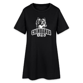 "Chihuahua Dad" with dog head - Women’s T-Shirt Dress - black - Front