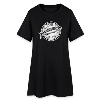 Plaque de poisson vintage – Nautical Angler Design - Robe T-shirt Femme - noir - Devant