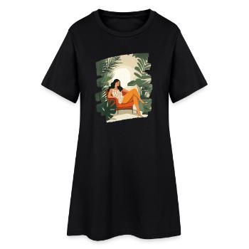 Détente Méditation Prendre soin de soi - Robe T-shirt Femme - noir - Devant
