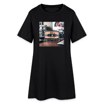Années 80 - Robe T-shirt Femme - noir - Devant