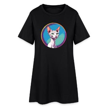 Chat Sphynx - Robe T-shirt Femme - noir - Devant