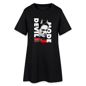 Mode Diable – Look streetwear | Gras | Urbain - Robe T-shirt Femme - noir - Devant