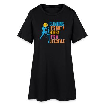 L’escalade - ce n’est pas un passe-temps. C’est un style de vie - Robe T-shirt Femme - noir - Devant