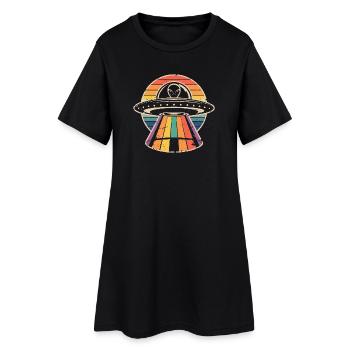UFO Lover - Women’s T-Shirt Dress - black - Front
