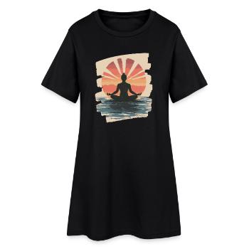 Yoga Namaste Méditation - Robe T-shirt Femme - noir - Devant