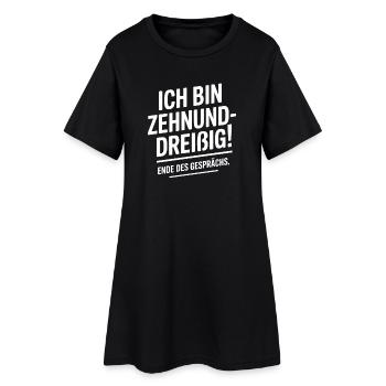 Zehnunddreißig Vierzig Geschenk Für 40. Geburtstag - Frauen T-Shirt-Kleid - Schwarz - Vorne