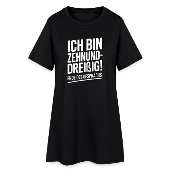 Zehnunddreißig Vierzig Geschenk Für 40. Geburtstag - Frauen T-Shirt-Kleid - Schwarz - Vorne