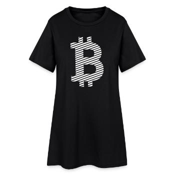 Symbole Bitcoin – Design minimal de crypto - Robe T-shirt Femme - noir - Devant