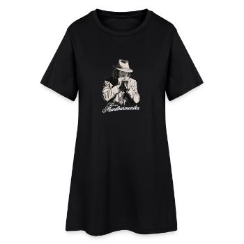 Ich spiele Mundharmonika Spieler - Frauen T-Shirt-Kleid - Schwarz - Vorne