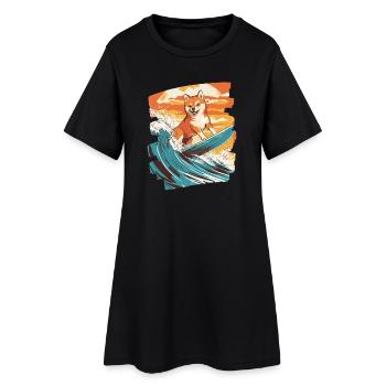Shiba Inu - Robe T-shirt Femme - noir - Devant