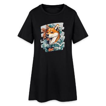 Shiba Inu - Robe T-shirt Femme - noir - Devant