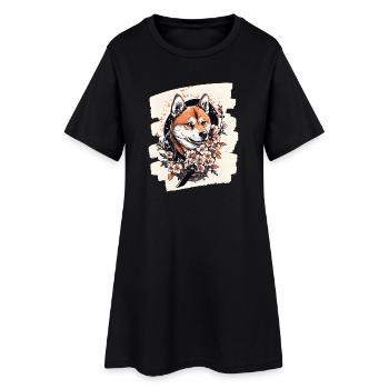 Shiba Inu - Robe T-shirt Femme - noir - Devant