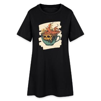 Café Café Amateurs de café - Robe T-shirt Femme - noir - Devant