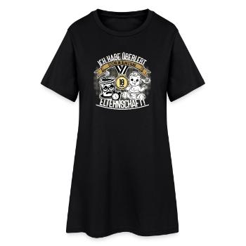 18 Jahre geschafft – Eltern in Rente! - Frauen T-Shirt-Kleid - Schwarz - Vorne