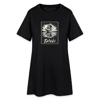 Jet Ski Vintage Style - Robe T-shirt Femme - noir - Devant